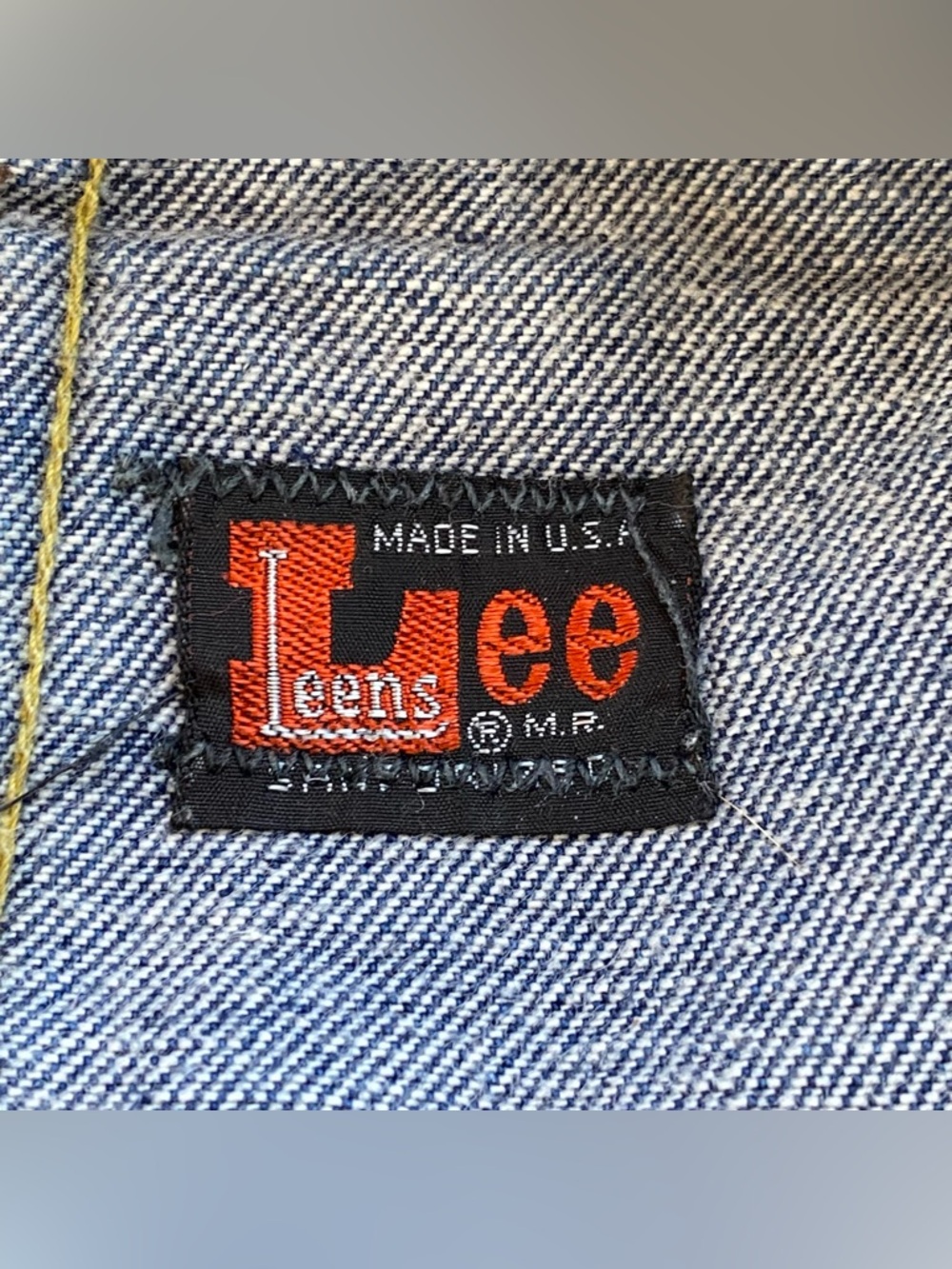 Rare Lee Leens Vintage 1970's Indigo Wash Denim Country Flared Jeans Size 30x32 - Picture 12 of 16